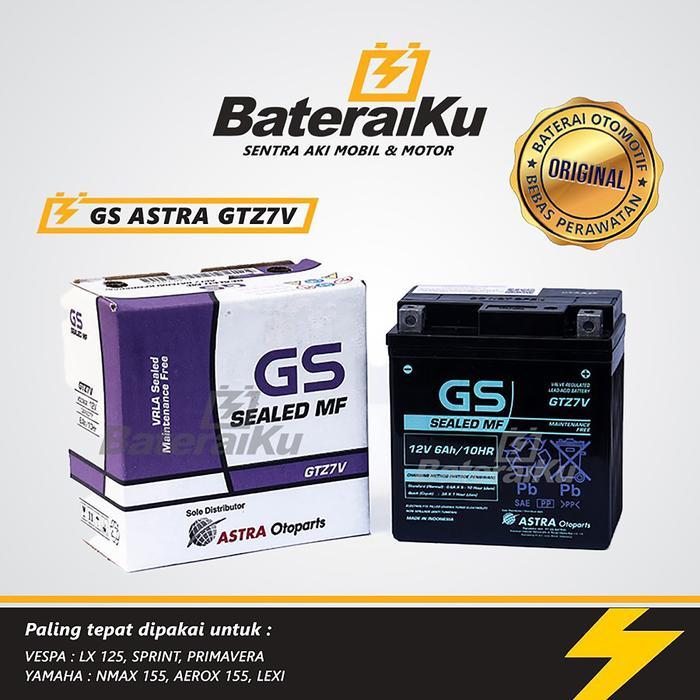 Aki Gs Astra Gtz7V Aki Gs Ori Aki Kering Aki Motor Nmax Old, Lexi, Aerox, Dll