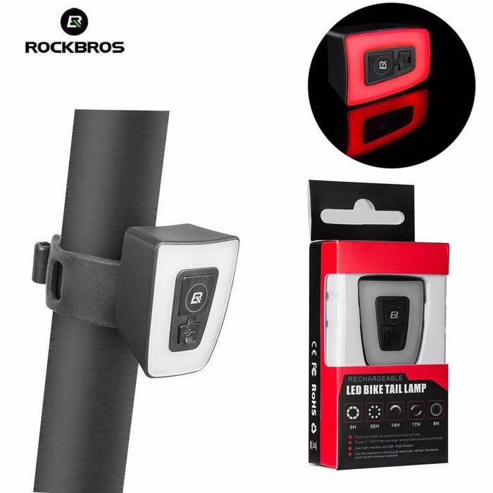 Lampu sepeda Rockbros Lampu belakang bisa di helm tas
