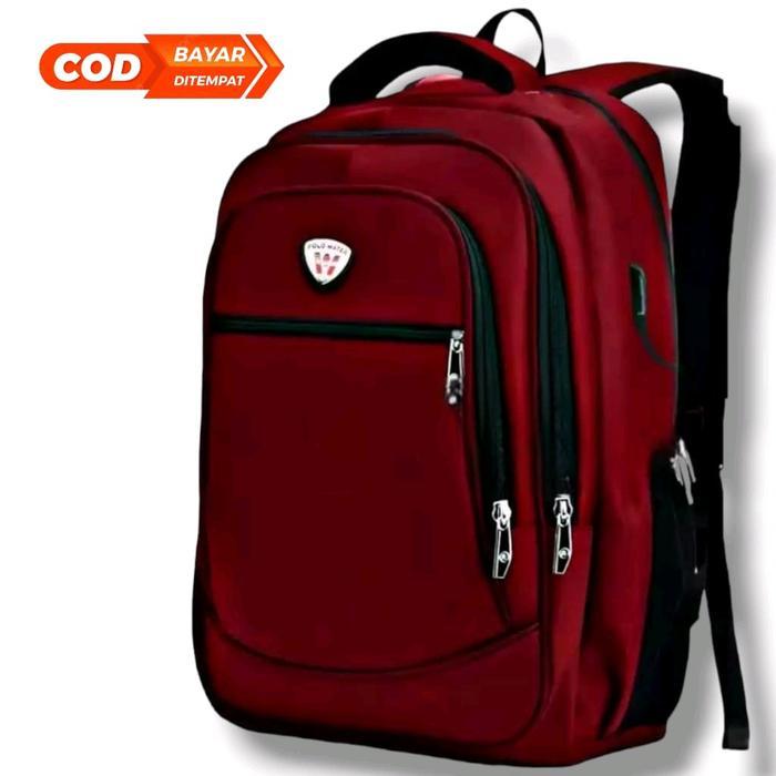 Premium Tas Ransel Laptop Polo Pria Terbaru Cod Original