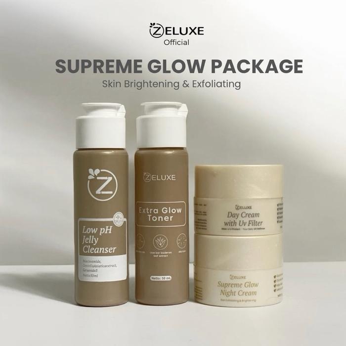 [Best Seller] Supreme Glow Brightening Package - Paket Pencerah Eksfoliasi Menyamarkan Bekas Jerawat