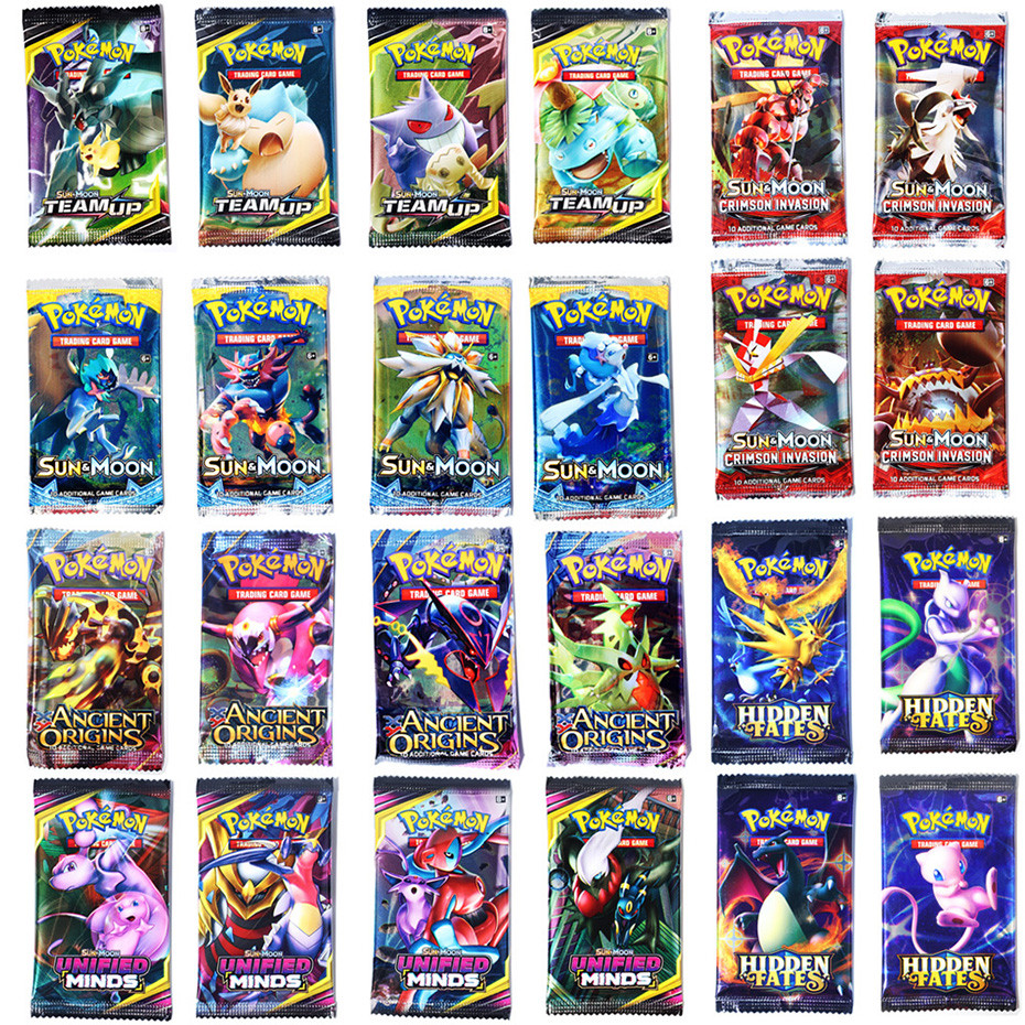 Newest 324Pcs Pokemon Cards Sun & Moon XY Evolutions Pokemon Booster Box Collectible Tradiner Card