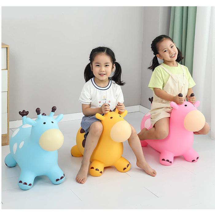 KIDS FRIEND SYARIAH TOYS MAINAN KUDA KUDAAN KARET POMPA SHEEP JUMPING BOUNCY DOMBA MUSIK LAMPU