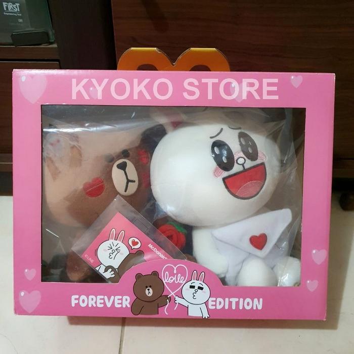 Boneka Line Brown Cony Forever Love Edition Doll McDonalds x Line