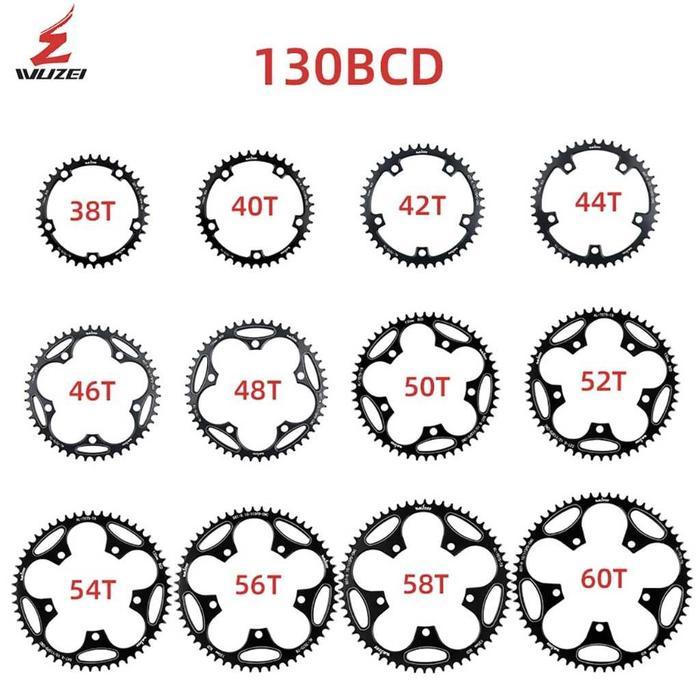 JENNIESSHOPP1// WUZEI CHAINRING PREMIUM BCD 130 NARROW WIDE, PILIHAN UKURAN LENGKAP 38T, 40T, 42T,