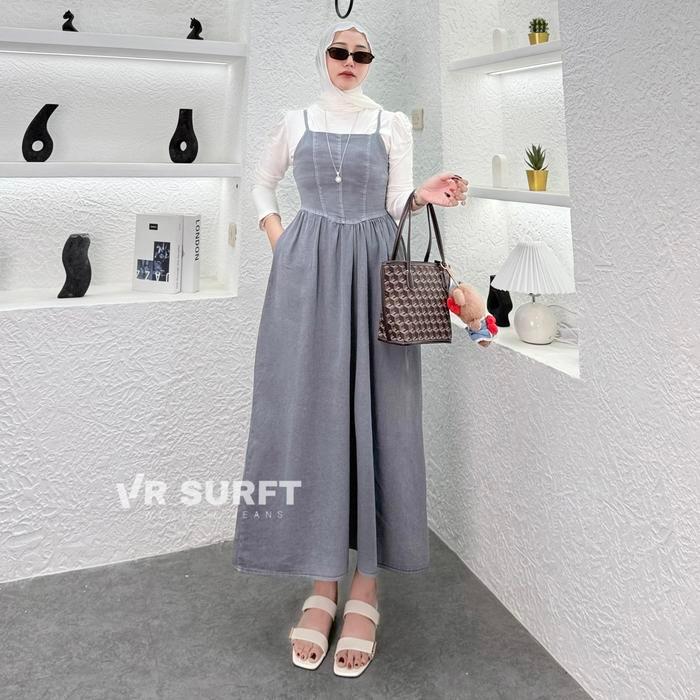 Promo Vr_Surft - Jersey Denim Dress // Dress Jeans Wanita // Pakaian Wanita Jeans // Dress Jeans