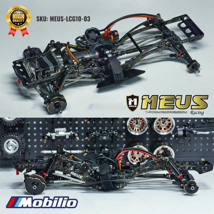Meus Racing Gold Rush V2 Carbon Fiber Lcg Chassis Kit Meus-Lcg10-03 For 1/10 Axial Scx10 Scx10 Ii