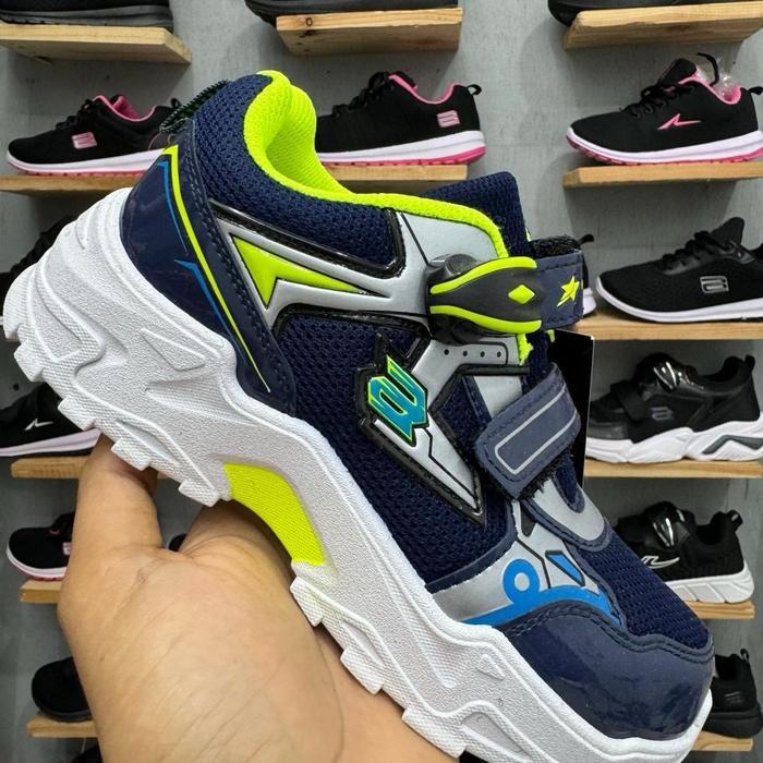 sekolah pro att Sepatu Sekolah Kanvas Biru Tua Hijau Ukuran 31 att MGN 1000 v