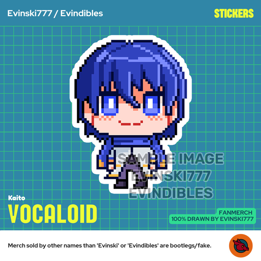 Stiker Sticker - Kaito - Anime Manga Vocaloid Utau Project Sekai