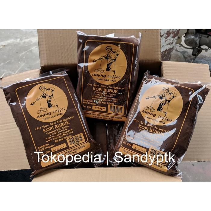 Premium Kopi Bubuk Aming Coffee Khas Pontianak 500Gr 500 Gr 1/2 Kg Original