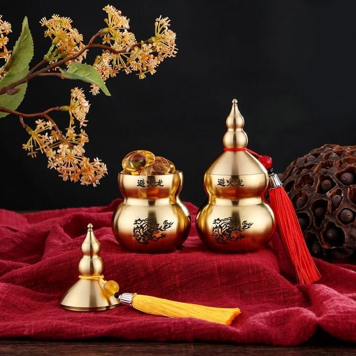 Best Seller Labu Kuningan Pajangan Cina Labu Feng Shui Labu Hiasan Rumah Labu Tembaga Cina Dengan