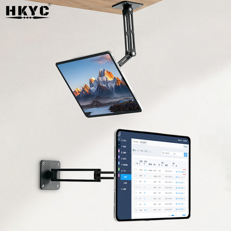 HKYC Tablet Wall Mount 360Rotation Tablet Holder Stand Kitchen Wall Mount Compatible with