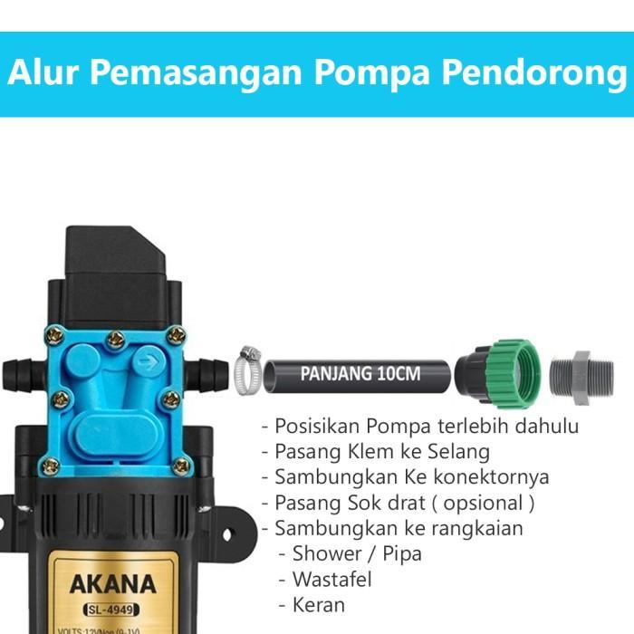 Paket Pompa Pendorong Shower & Water Heater Otomatis - Sl 4500 Populer