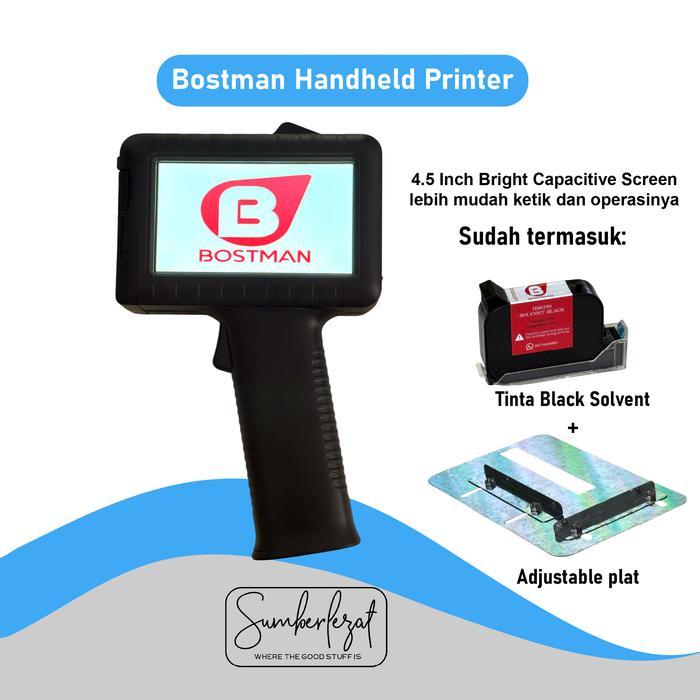 Bostman Mini Printer Handheld - Alat mesin Cetak Expired Date