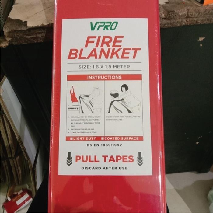 Fire Blanket Vpro Fire Blanket 1.8 Meter X 1.8 Meter/Lembar Pemadam Kebakaran