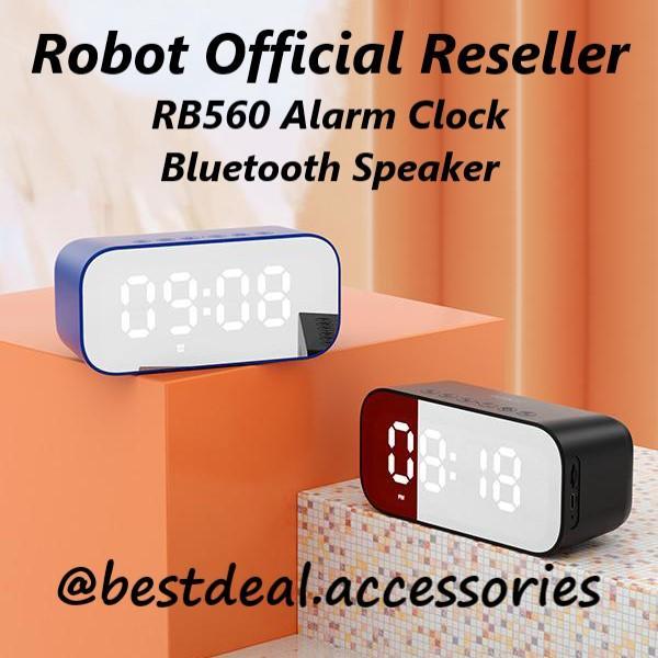 Robot RB560 Alarm Clock Bluetooth Speaker LED Display Jam Meja Digital