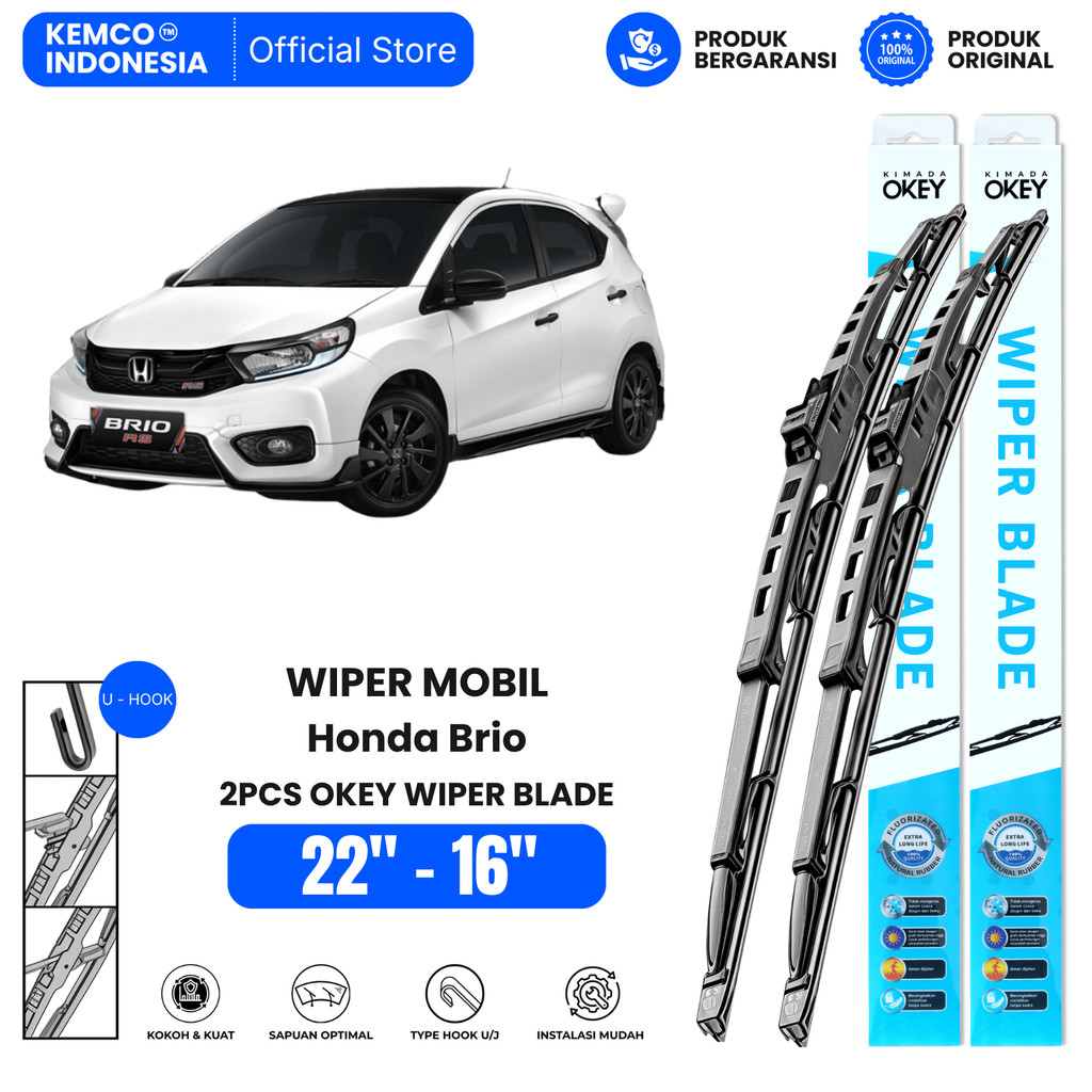 Wiper Honda Brio Konvensional Kaca Depan Mobil