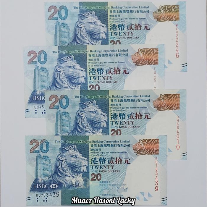 Koleksi Hongkong Dolar Pecahan 20 HSBC Dolar Limited