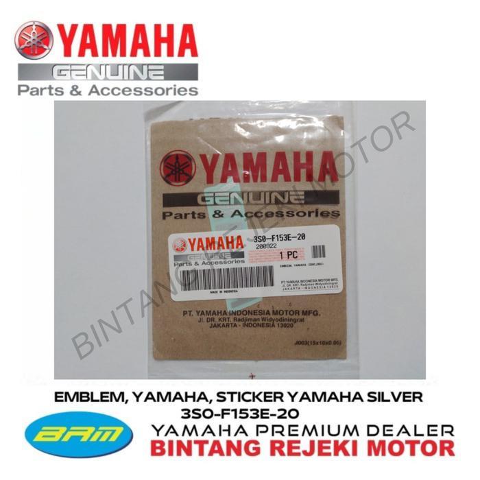 EMBLEM, YAMAHA, STICKER YAMAHA SILVER 3S0-F153E-20 OK.