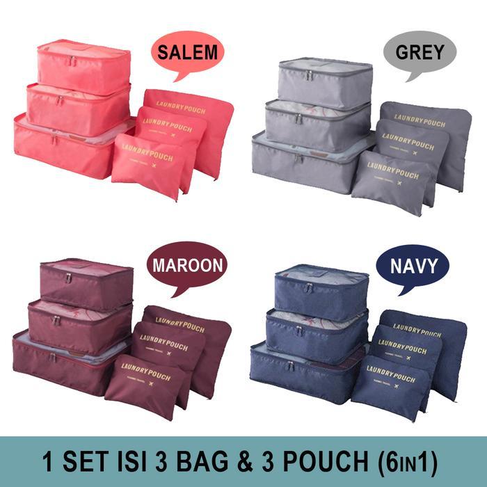 Travel Bag / Tas Travel Organizer 6 in 1 Laundry Pouch