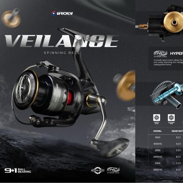 Reel Iroly Veilance 1000-6000 Alat Pancing