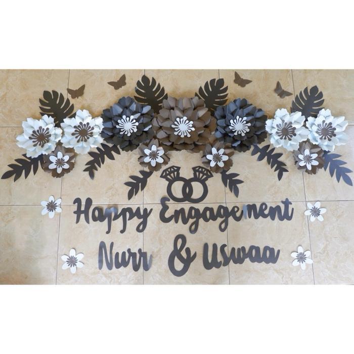 ready Paper flower dekorasi bunga kertas backdrop lamaran dekorasi tunangan tukar cincin engagement