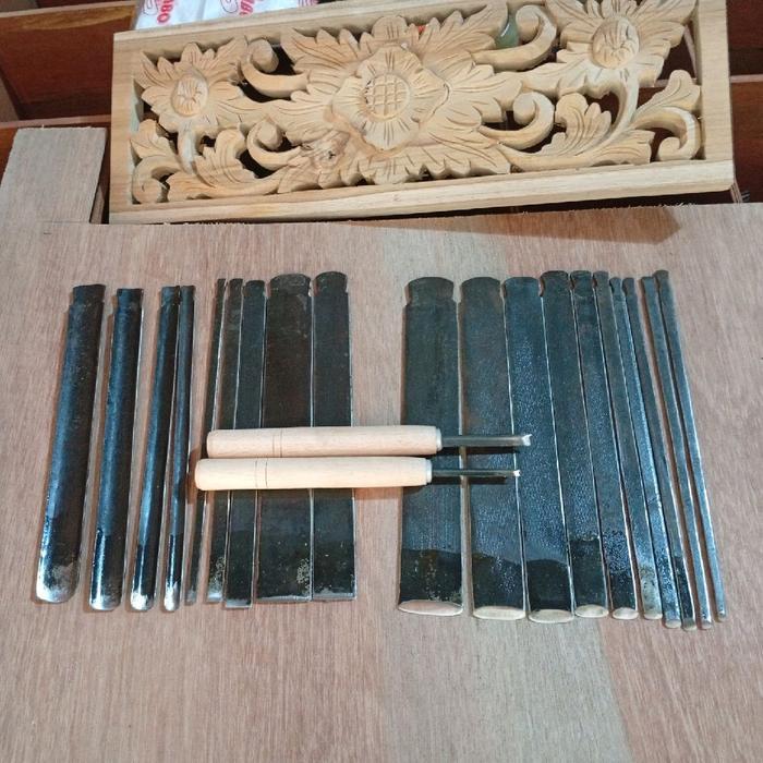 TERMURAH PAHAT UKIR TATAH UKIR KAYU 1SET ISI 21 PCS PROMO