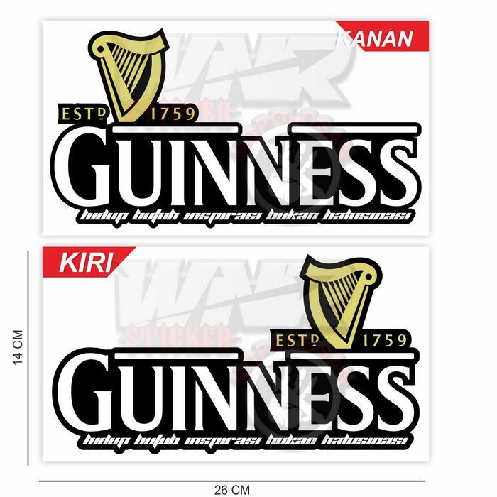 Sticker guinness sticker cutting sepeda motor universal