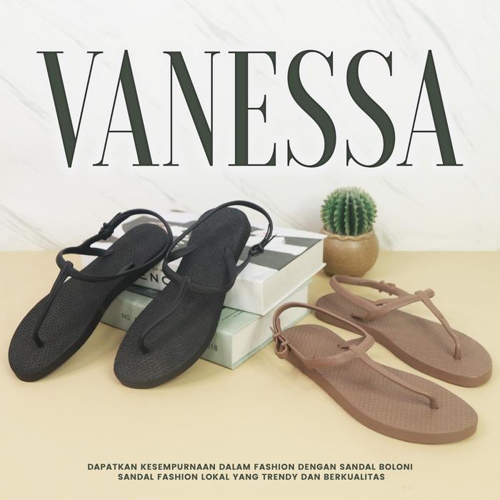 TERMURAH (VANESSA) SANDAL JEPIT WANITA ORIGINAL BOLONI PCU SEMI KARET CASUAL NYAMAN PROMO
