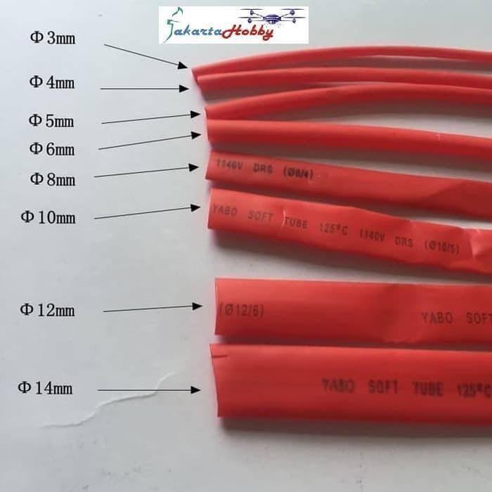 Heat Shrink Kabel Selongsong Bakar 6mm Merah