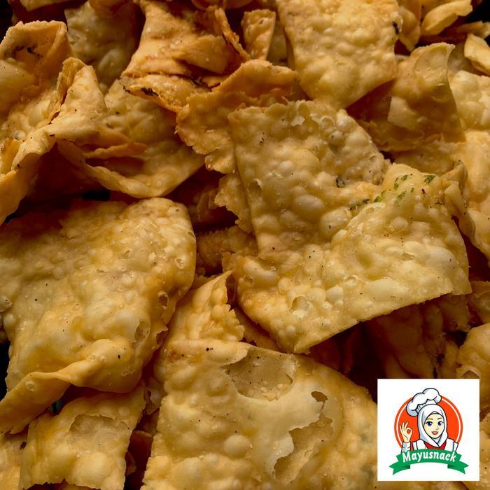 BIG SALE Keripik Pangsit Bawang Goreng 1kg Snack Kiloan