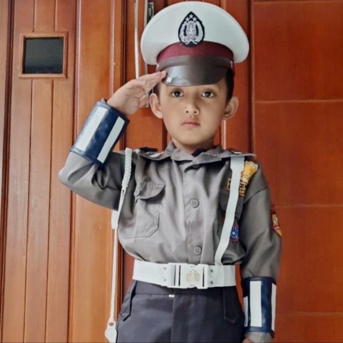 Seragam Polisi Anak/Baju Polisi Anak Laki Perempuan/Polisi Cilik Kostum Karnaval Tk Paud Baju