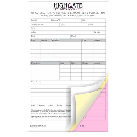 "New" Custom Buku NCR uk A5, 3 rangkap Carbonless Copy Bon Kwitansi Invoice