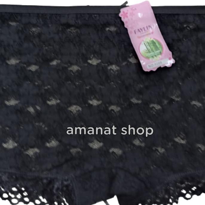 CD CELANA DALAM WANITA RENDA TRANSPARAN FULL SEGI 4 6066 Nyaman Pendek Katun