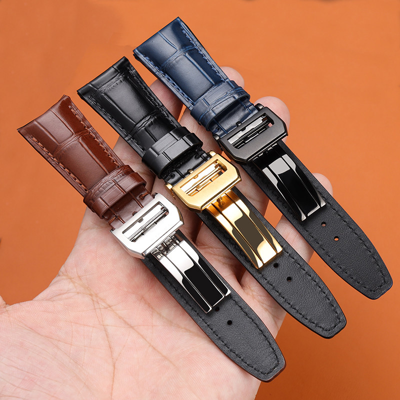 20mm 22mm Curved End Calfskin Watch Strap Bracelet for IWC IWC Portugal 7 Betafeno Cowhide Watchband