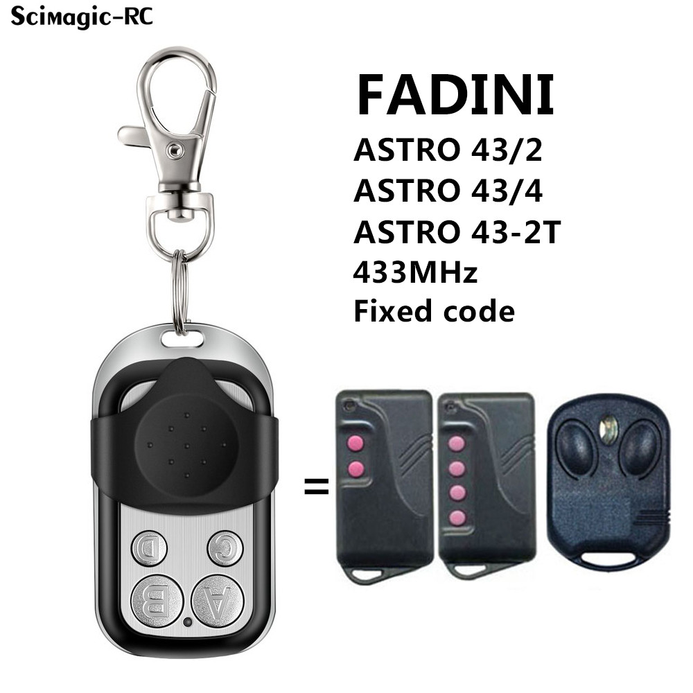 FADINI Astro 43-2T Garage Door Remote Control Duplicator 433.92MHz Fixed Code Transmitter Gate