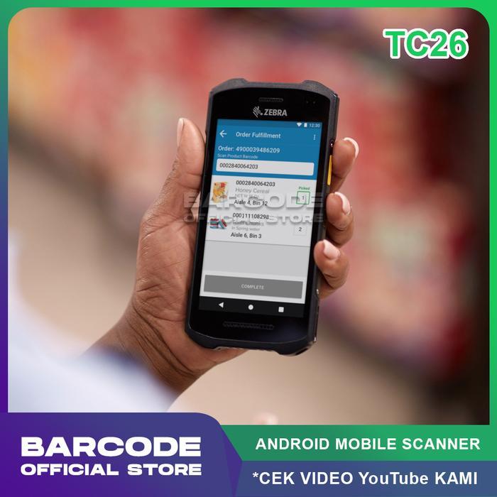 Mobile Barcode Scanner Zebra Tc26 Pdt Pda Android 2D Sim