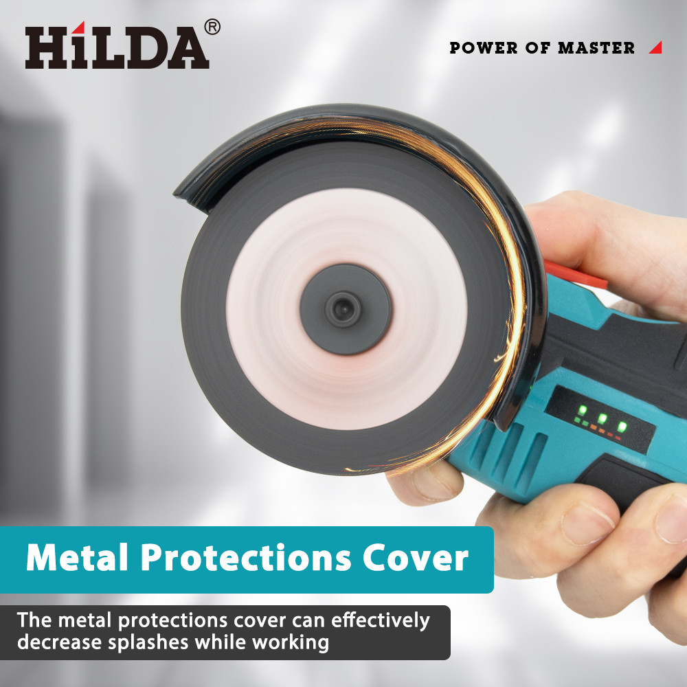 HILDA 12V Miniature Rechargeable Mini Angle Grinder with Battery Cutting Blade Polishing Grinder for