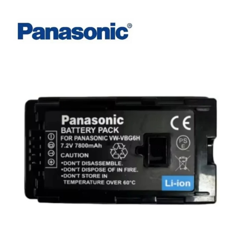 VW-VBG6H Battery 7.2V 7800mAH Rechargeable Battery for Panasonic VW PRO MC/MDH1GK SDR-H20 H28 H29