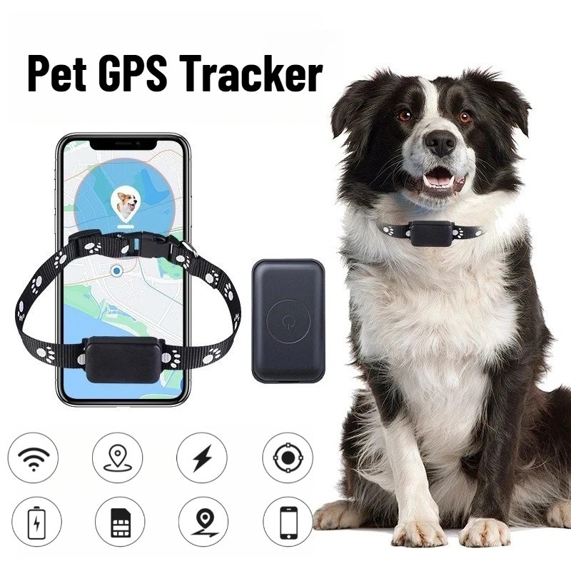 Wireless Smart Dog Collar Pet GPS Real-time Tracking Collar Mini Collar Tracker for Dog Cat
