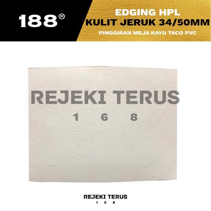 Edging HPL 188 Putih White Kulit Jeruk - Pinggiran Meja Kayu Taco PVC