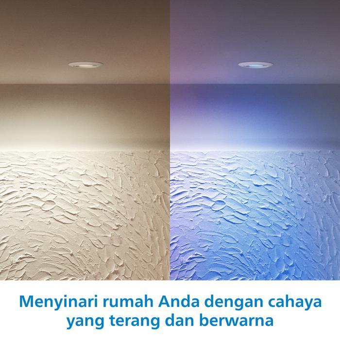 PHILIPS LAMPU SPOTLIGHT SMART WIFI LED MR16 4.7W GU10 BLUETOOTH COLOR RGB GU10 DENGAN FITTING DAN