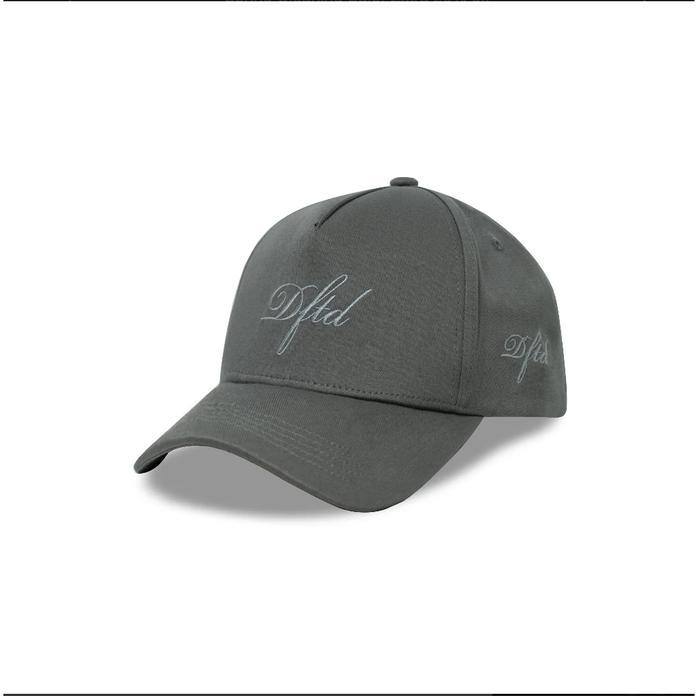 Exhale Apparel Caps Topi Heritage Bordir Enam Panel Visor Lengkung, Topi Kasual Adjustable - Abu-Abu