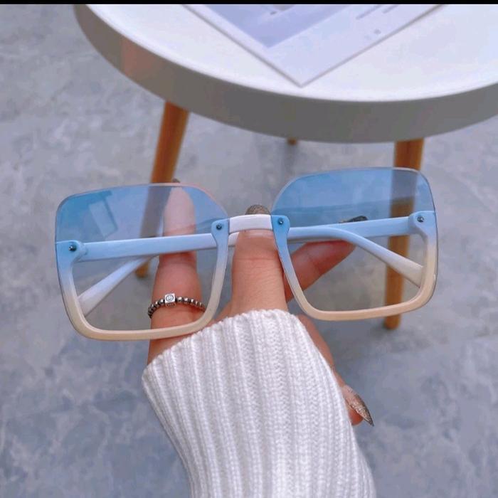 Bisa Gosend Kacamata Wanita Hitam Sunglassess Half Frame Kacamata Setengah Kk1