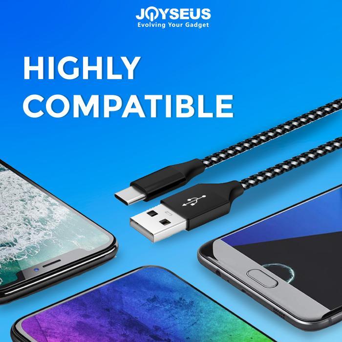 Joyseus Type-C Usb Cable Cowboy Gold Braided Cable 120Cm - Kb0003