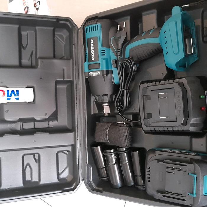 modern M65 impact wrench cordless 20V impek buka baut mesin impact baterai Batrai M 65 - non bubble
