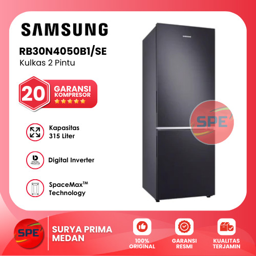 KULKAS 2 PINTU FREEZER BAWAH SAMSUNG KAPASITAS 315 LITER RB30N4050B1/SE / RB30N4050B1SE GARANSI RESM