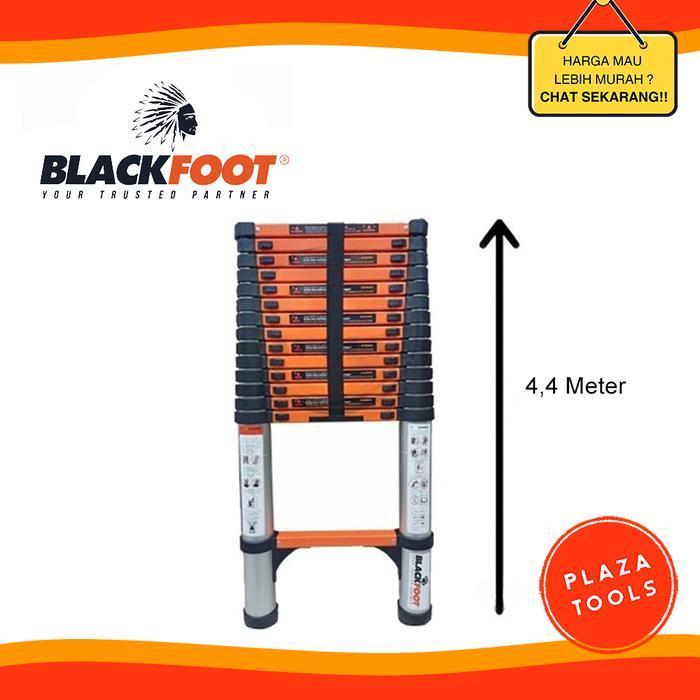 Tangga Teleskopik Aluminium Blackfoot 4.4 Meter Tangga Telescopic 4.4M