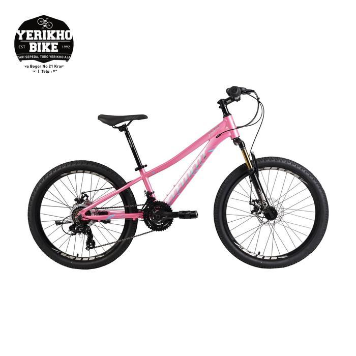 Sepeda Gunung MTB Remaja Alloy 24 Element Seatle - Pink