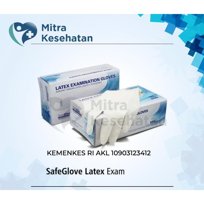 Sarung Tangan Latex SAFEGLOVE / Handscoon Gloves / Sarung Tangan SAFEGLOVE BOX