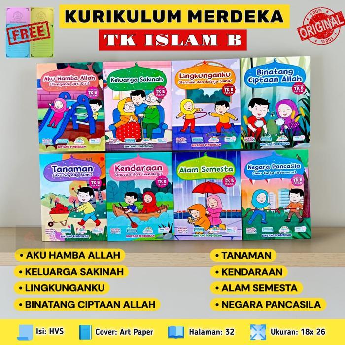 Kurikulum Merdeka Islam Gratis Buku Tabungan Paud Tk A B Tema 1-8 Buku Anak Mengenal Jati Diri